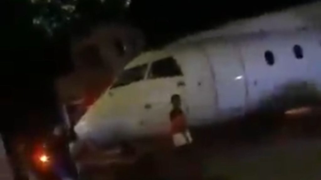 Bizarre moment joyriders take PLANE for a journey around town in dead of night leaving locals baffled