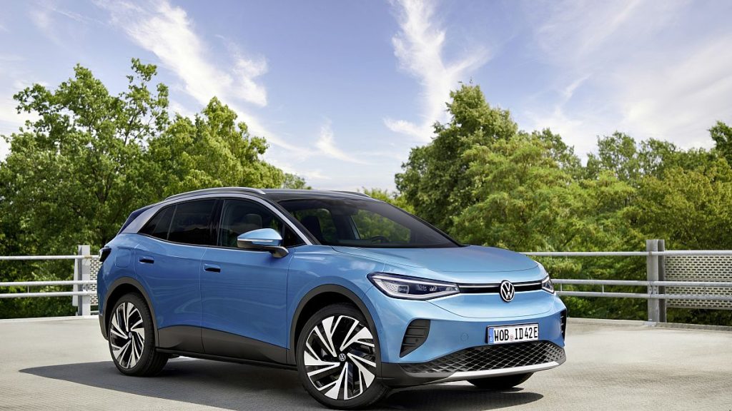 In which European country did people buy the most EVs last month?
