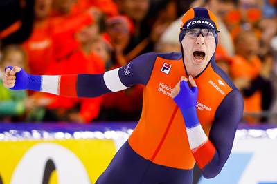 European champion Jenning de Boo (20) looks at Jordan Stolz with admiration: “He is everyone’s benchmark”