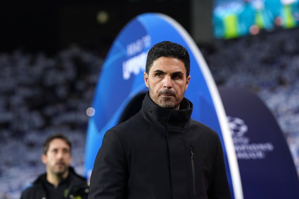 Mikel Arteta irked by lack of aggression in Arsenal’s first-leg defeat at Porto