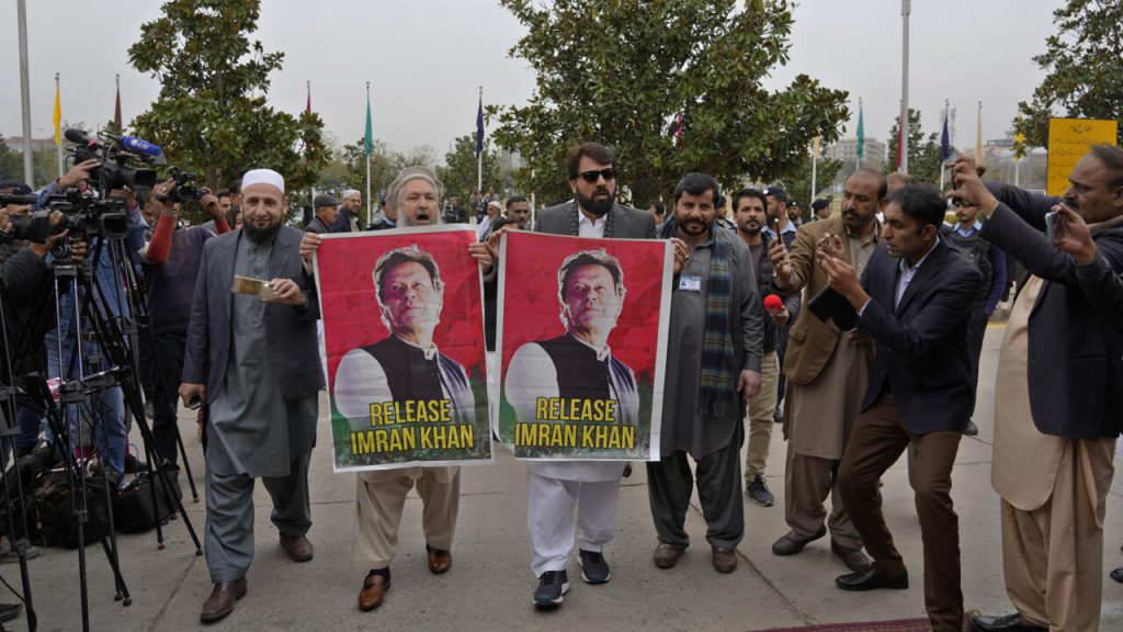 Imran Khan allies protest ‘rigged election’ as Pakistan swears in new parliament