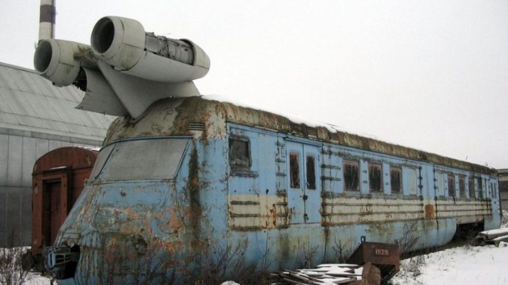 Inside graveyard of rusting Soviet ‘Turbo Train’ with jet engine that could hit 220mph & was meant to be the future