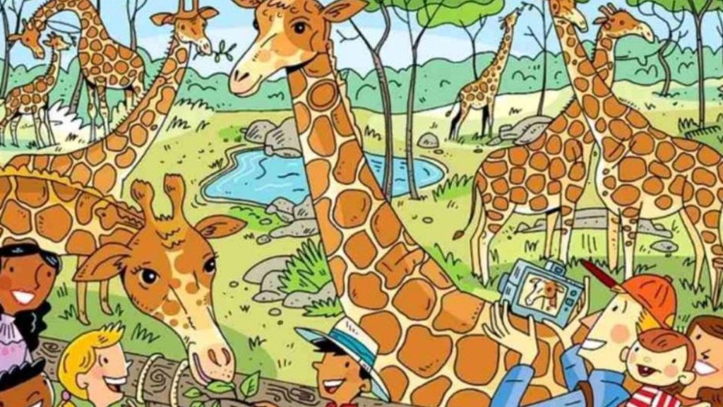 It’s quick and easy to count the giraffes but only those with a high IQ can find the hidden carrot in 7 seconds