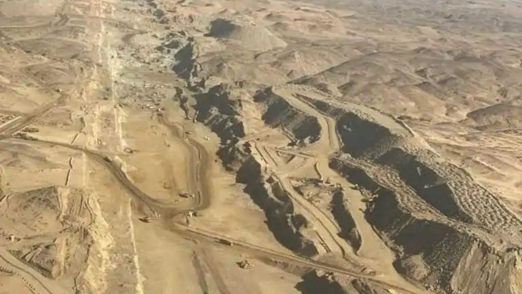 Aerial pics reveal mind-bending scale of $1TRILLION futuristic megacity dubbed ‘The Line’ built on blood in Saudi desert