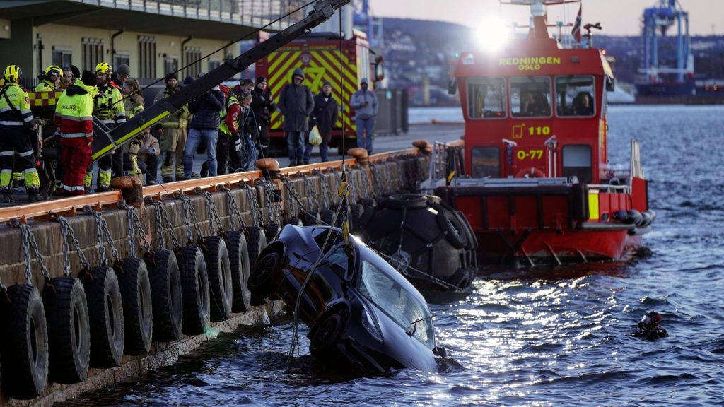 Floating sauna guests wearing only towels rescue duo after car plunges into Oslo fjord | World News
