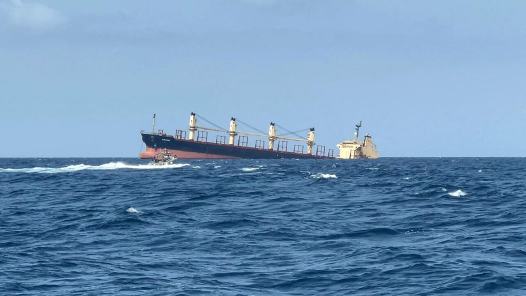 Cargo ship sunk by Houthi strike poses environmental risk, says US military