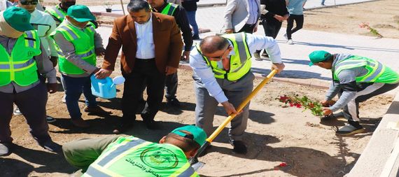 Wasit launches a massive campaign to plant flowers and afforestation