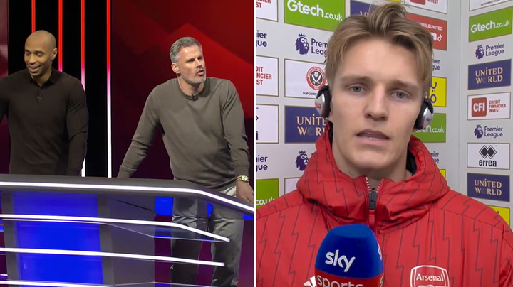 Carragher teases Odegaard about Arsenal photographer after 6-0 win | Sport