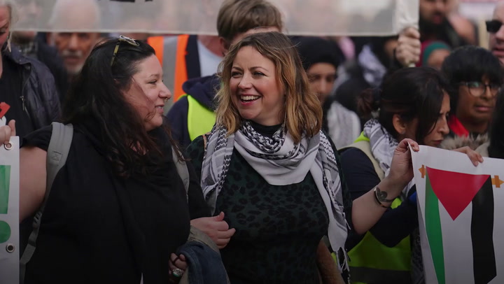 Watch: Charlotte Church marches in pro-Palestine rally | News