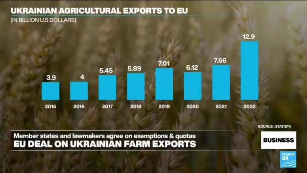 EU strikes deal to cap duty-free imports of some Ukrainian grains
