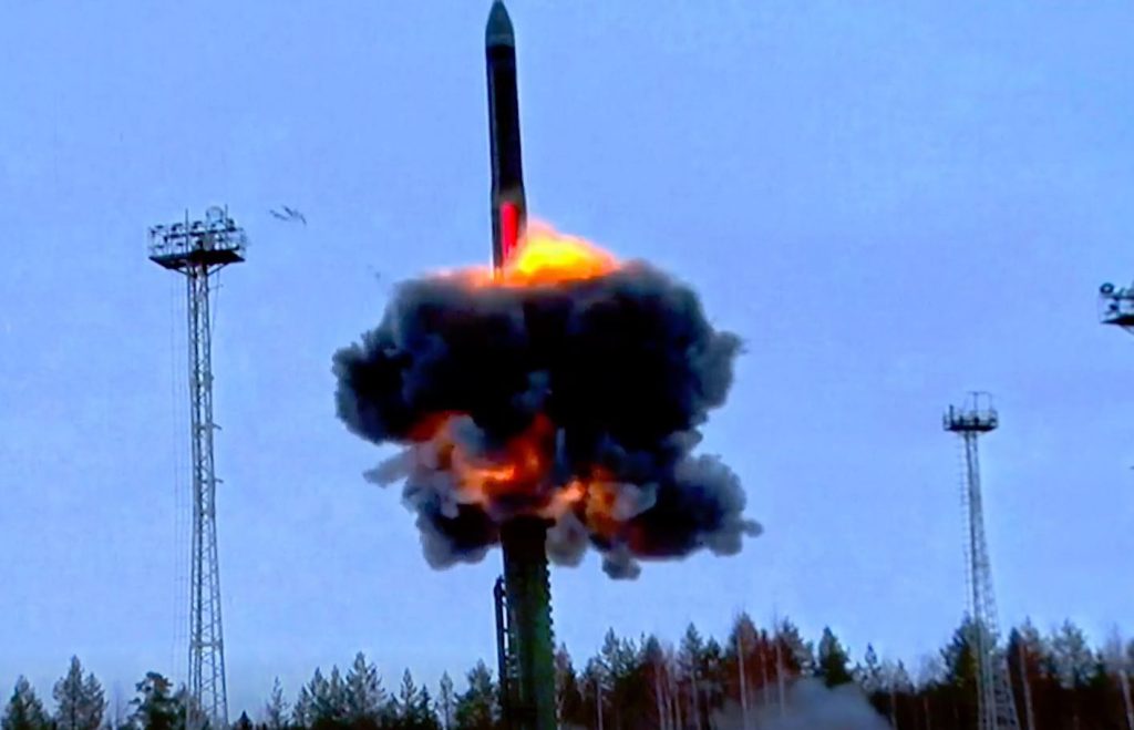 Vladimir Putin test fires nuclear missile just 24 hours after fiery speech in which he threatened to nuke the West