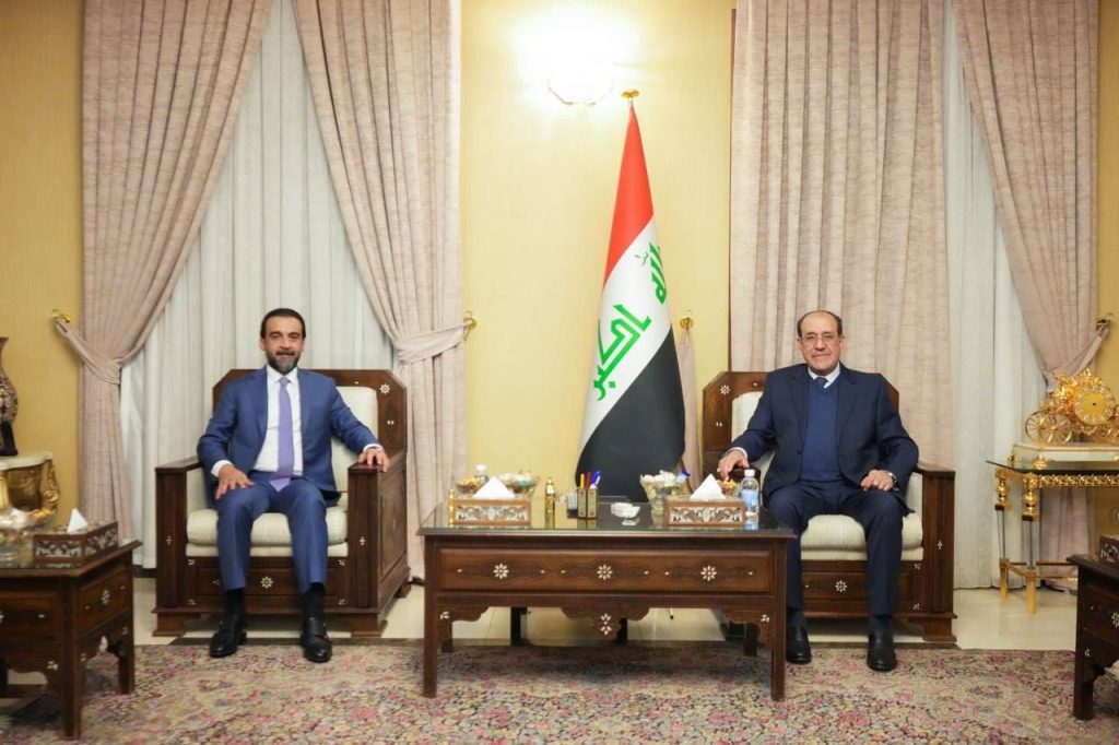 President Al-Halbousi and Al-Maliki stress the importance of completing constitutional dues and electing the Speaker of Parliament