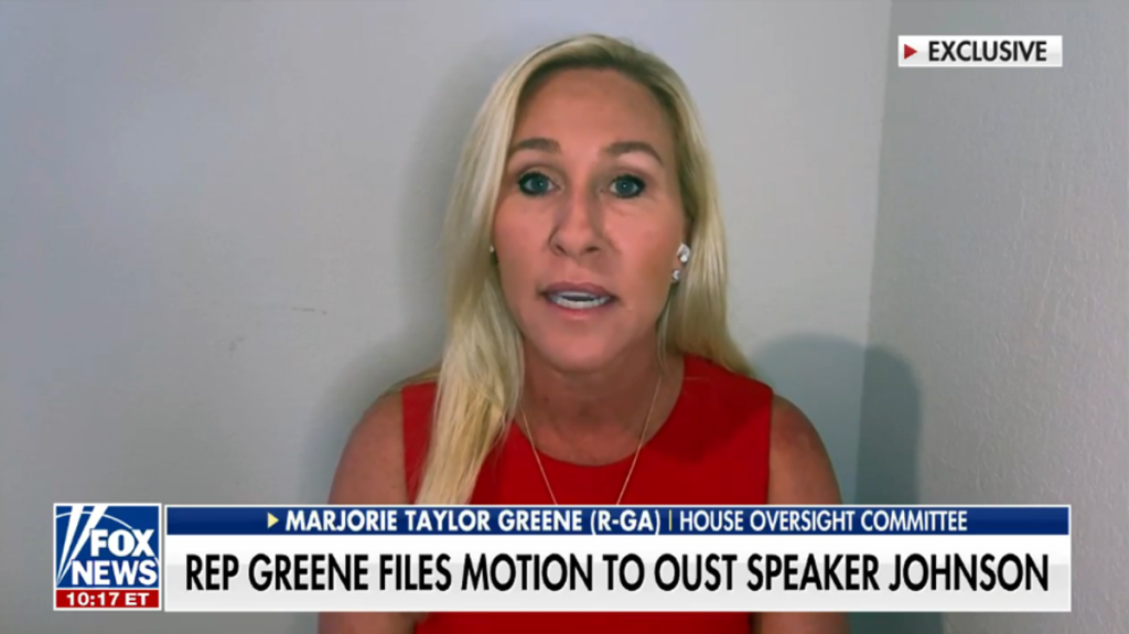 Marjorie Taylor Greene insists she doesn’t want ‘chaos’ after trying to oust House Speaker Mike Johnson