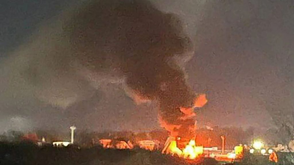 Ukraine launches ‘largest kamikaze drone strike’ of war with explosions across Russia setting two oil refineries on fire