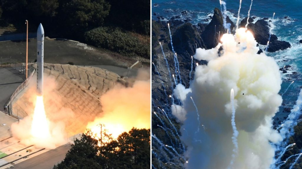 Watch moment Japanese space rocket EXPLODES in massive fireball moments after take-off in botched satellite launch