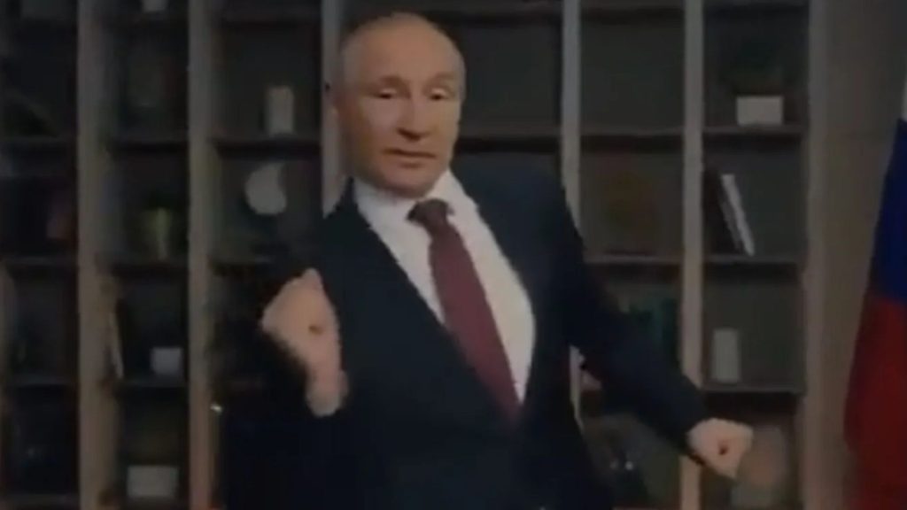 Watch bizarre AI video of Putin singing and dancing as he slams sleepy Joe Biden ahead of sham Russian election