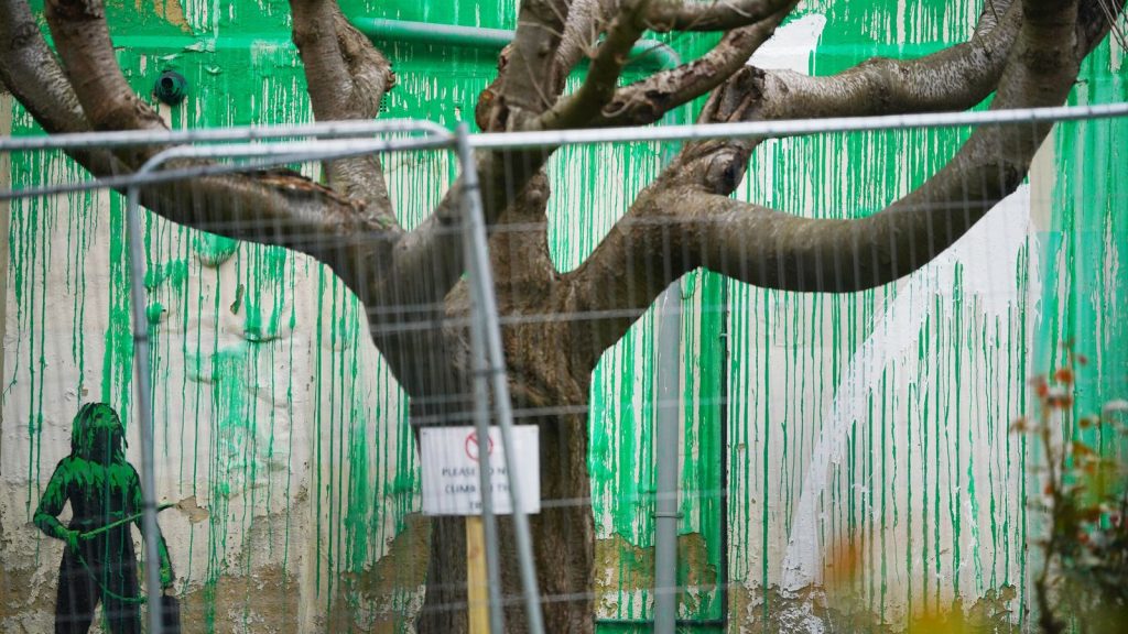 New Banksy mural in north London vandalised and defaced after appearing just days ago | UK News