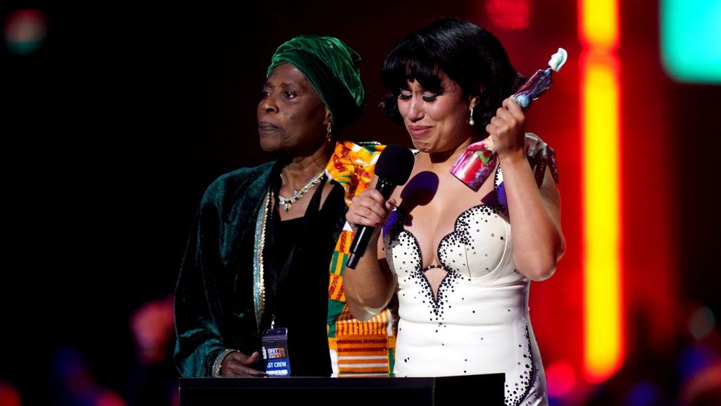 Raye smashes Brits record for most wins in one year as Kylie Minogue closes show after taking global icon gong | Ents & Arts News