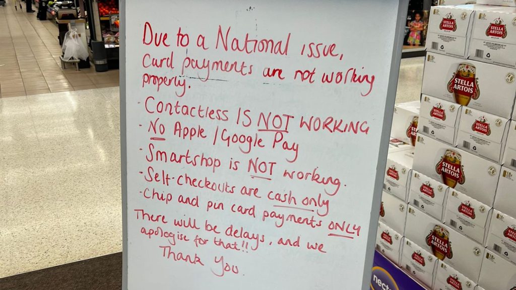 Sainsbury’s and Tesco apologise for ‘inconvenience’ to customers after in store and online ‘technical issues’ | Business News