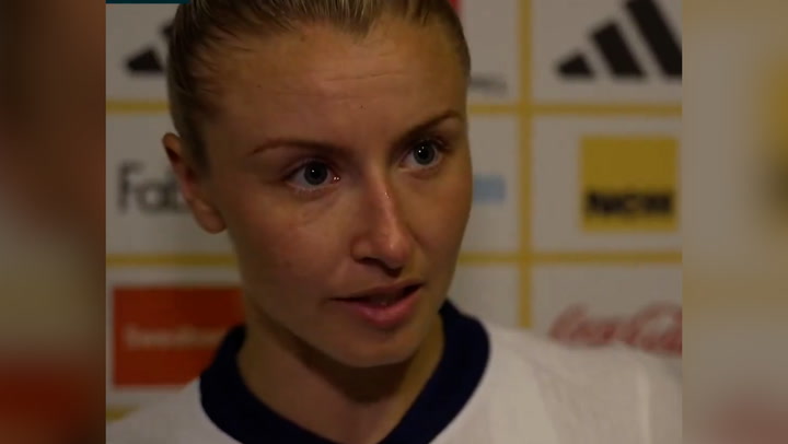 Captain Leah Williamson reacts to England’s Euro 2025 qualification | Sport