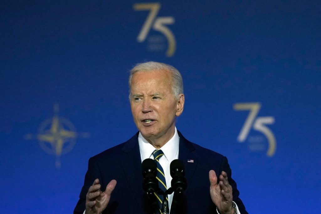 Joe Biden seeks to quell domestic fears over his fitness for office with NATO address