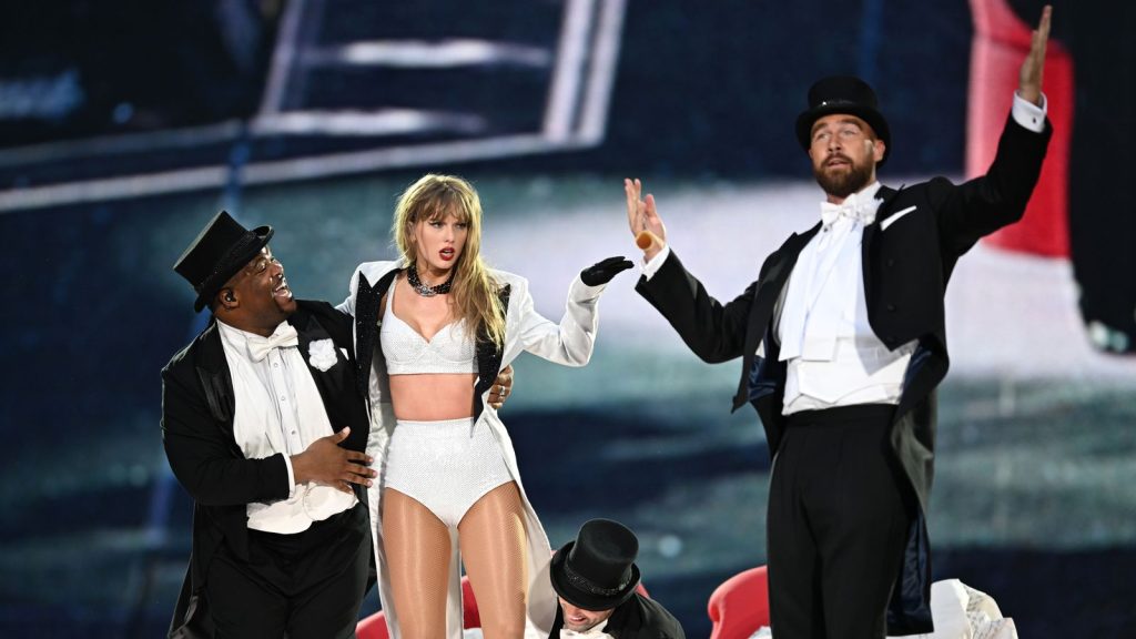 Travis Kelce says it was his idea to join Taylor Swift on stage – and reveals her reaction to his plan | Ents & Arts News