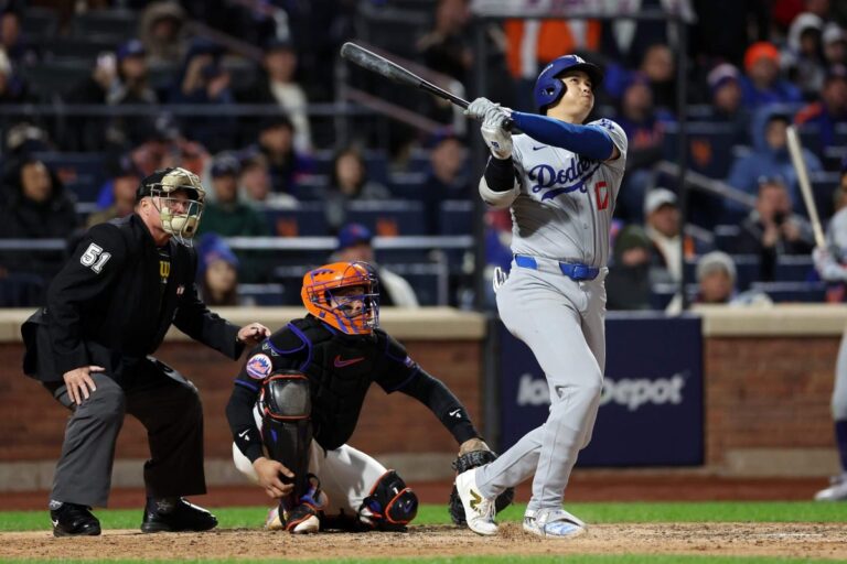 Shohei Ohtani’s late-game moonsault adds color to Dodgers playoff highlight reel