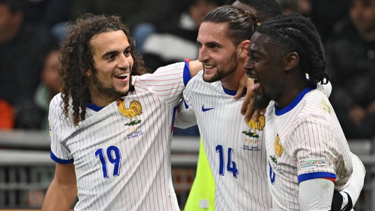 France beats Italy, soars to first place in Nations League group