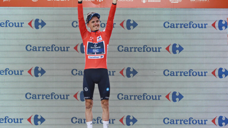 French cyclist David Gaudu claims Vuelta leader's red jersey