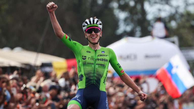 Tadej Pogacar wins second straight cycling world champion title in Kigali