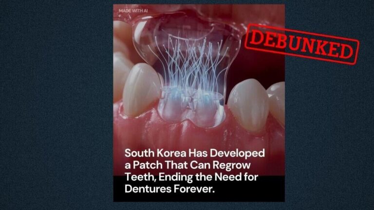No, this South Korean patch does not regrow teeth