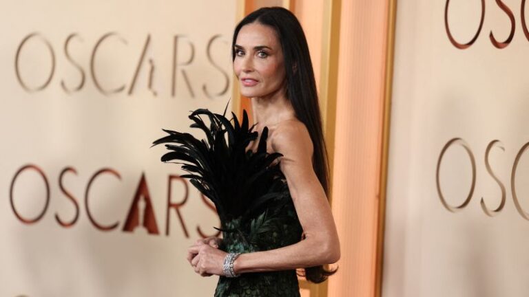 Demi Moore, Teyana Taylor and Nicole Kidman’s showstopping feathered gowns on the Oscars red carpet