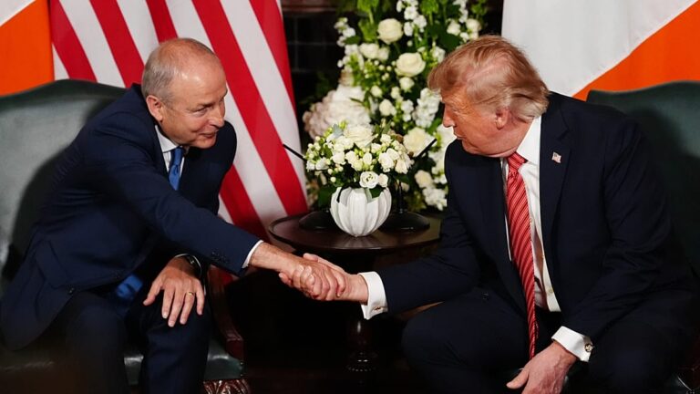 Trump says he’d like to see Ireland ‘reunified’ as he meets Taoiseach Martin in two-day official visit